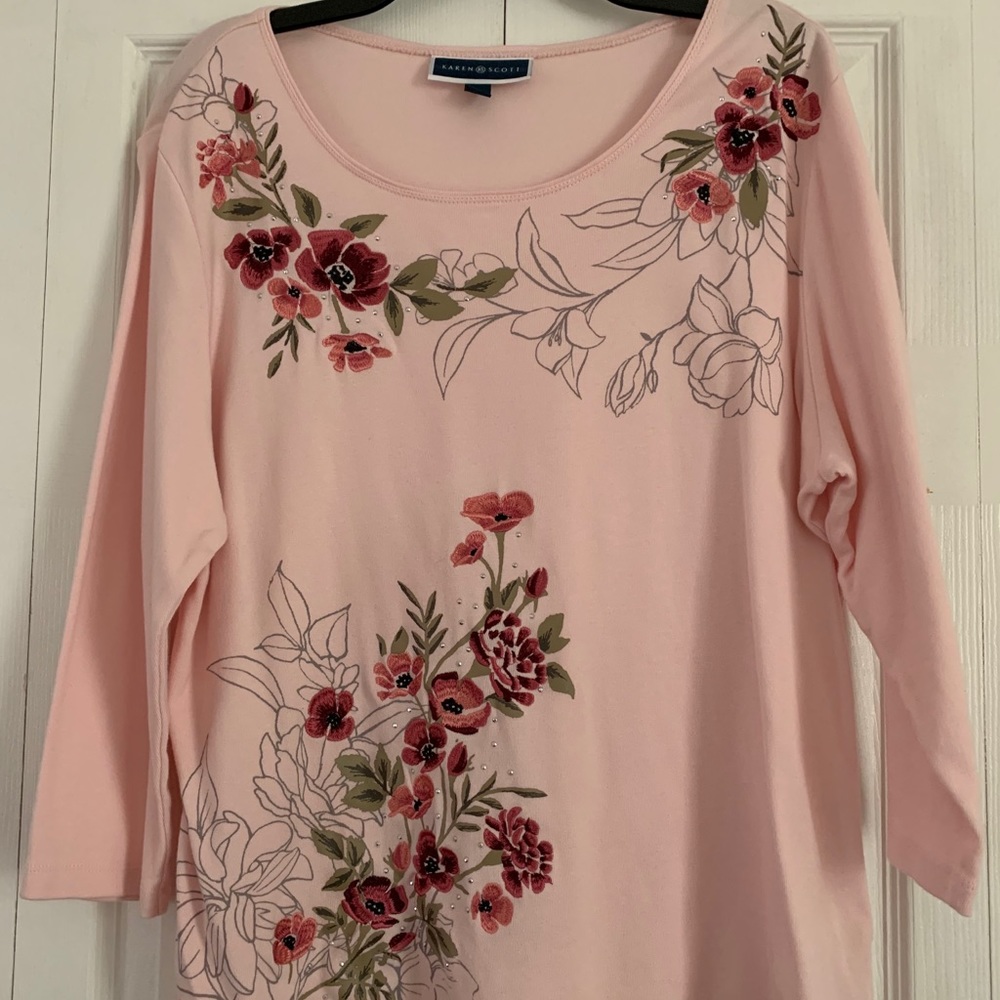 Karen Scott XL long sleeve blouse